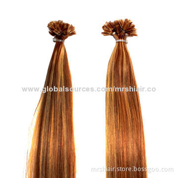 20-inch Brown Color Italian Keratin Pre-bonded in Hair Extensions